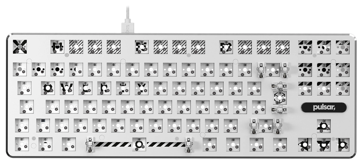 Teclado com detalhes das peças - Adamantiun