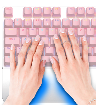 Teclado Karambit T11e - Branco e Rosa