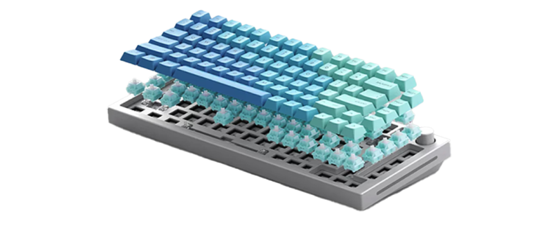 Teclado com as teclas desmontadas - Azul Adamantiun